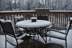 Snow-covered Deck