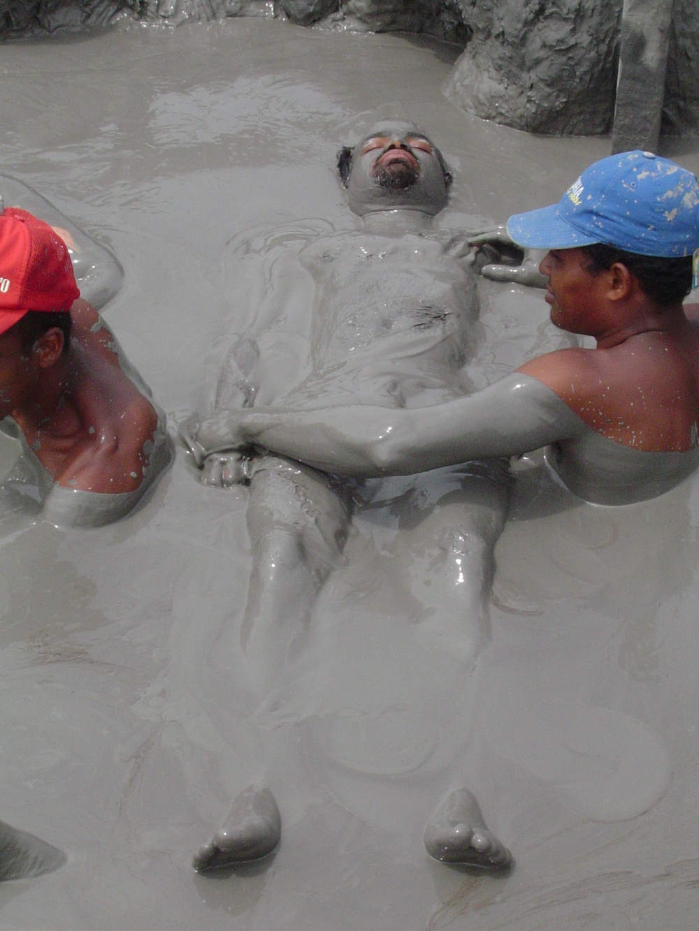 Massage in a Mud Volcano in Colombia.