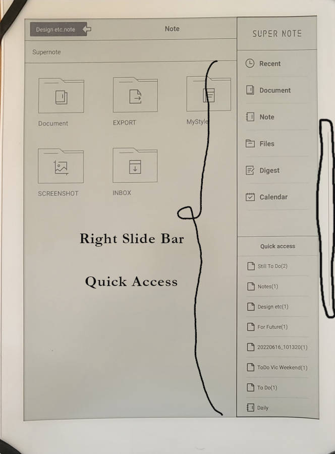 Right Slide Bar + Quick Access
