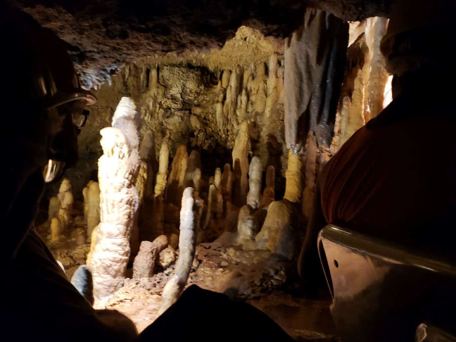 Stalagmites and Stalactites in Harrison's Cave in Barbados